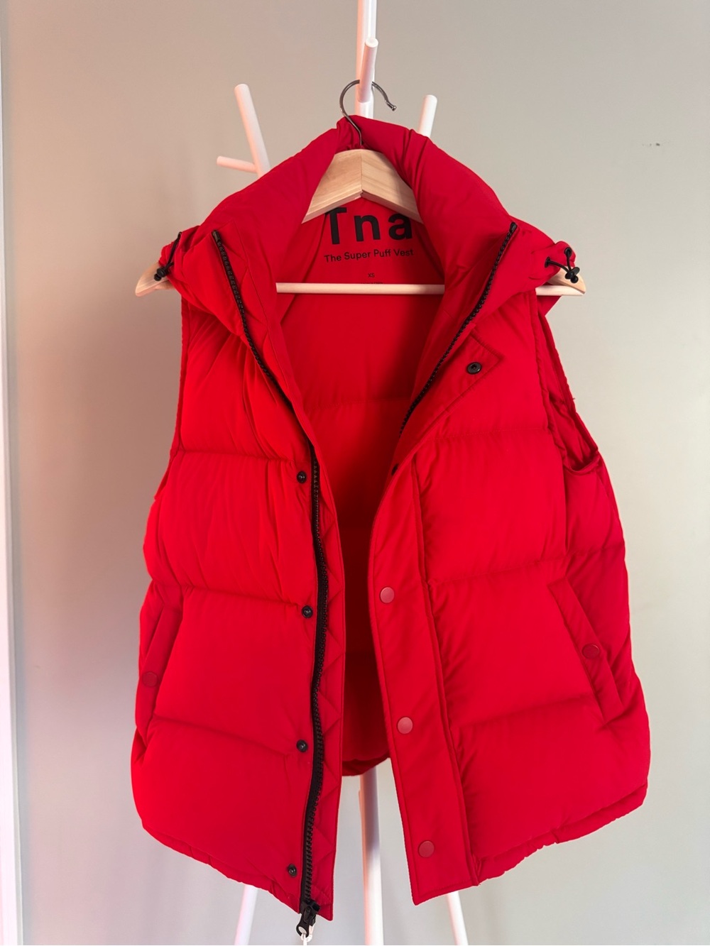 TNA Red Quilted Puffer Vest - Women's. New with tags.